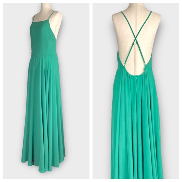 Lulus Dresses & Skirts - Lulu's Teal Green Strappy Open-Back Maxi Dress